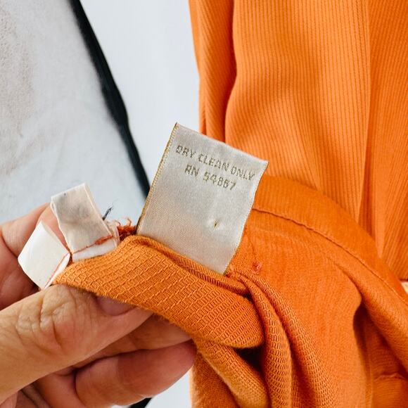 Vintage Express Compagnie Internationale Rayon Cardigan Sweater Orange Size L - Picture 5 of 6